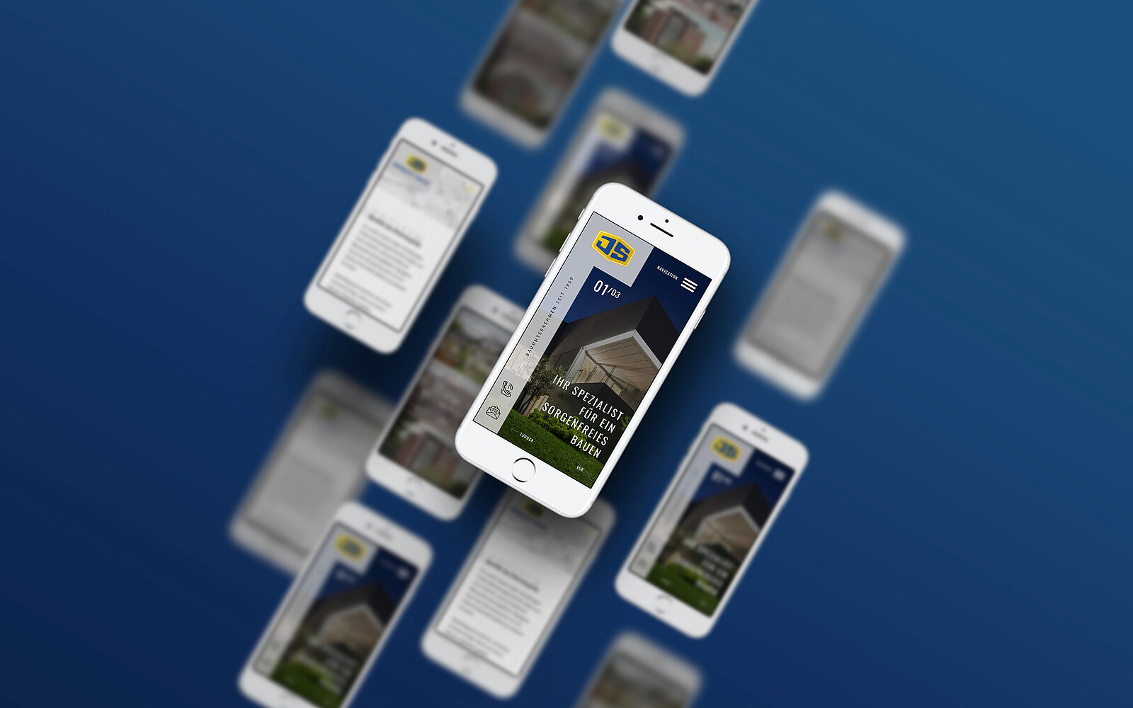 Homepage auf dem iPhone für ein Handwerksbetrieb aus Bad Segeberg in Schleswig-Holstein